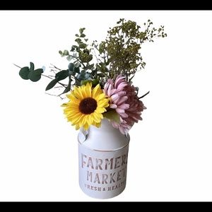 Faux Flowers with Vase